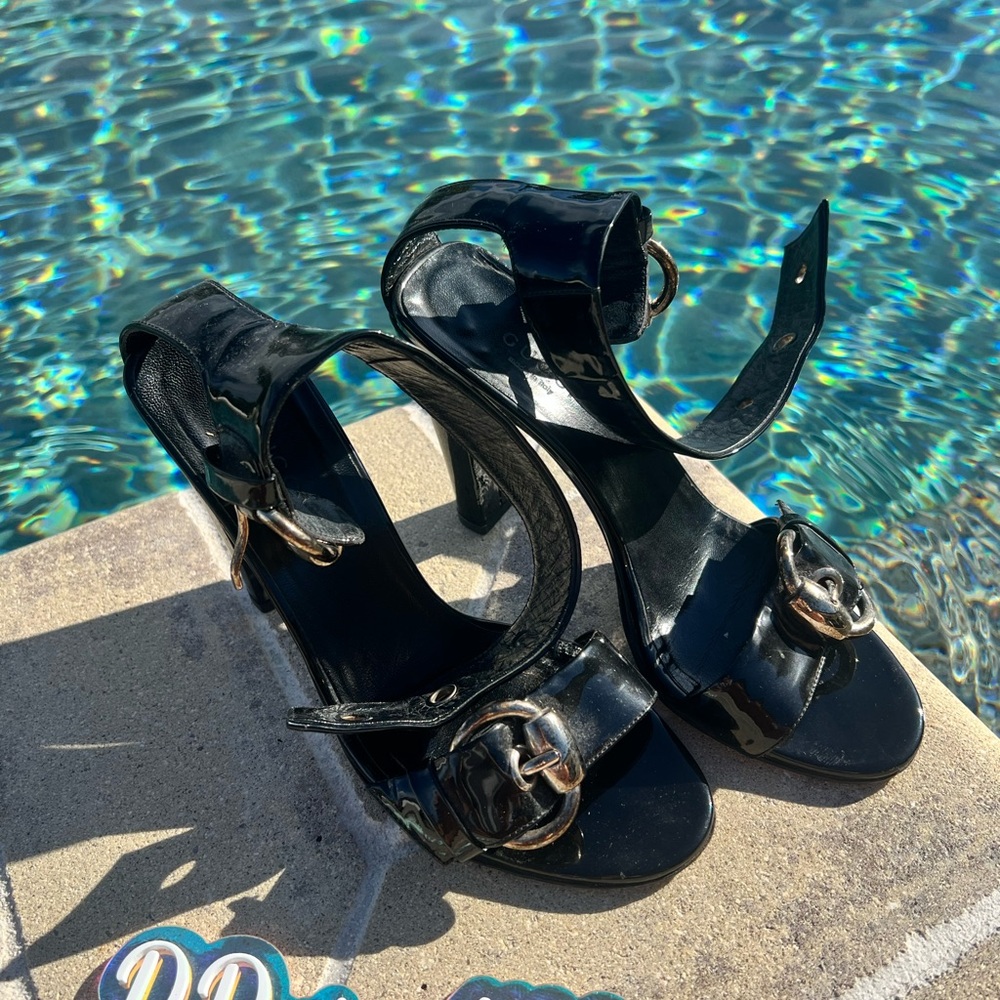 Gucci Black Patent Leather Heels